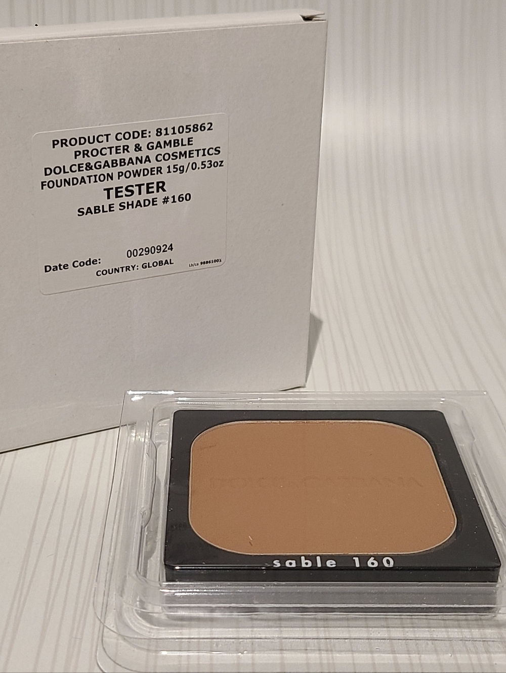 Dolce Sable #160 Pressed Powder Foundation New Unused Tester